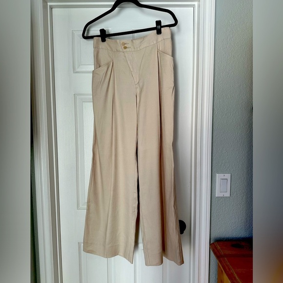 Cabi Traipse Trouser Pleated Wide Leg Neutral  Career Staple Business Casual Sz4 - Picture 3 of 11